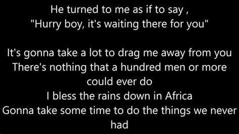 toto songs africa lyrics